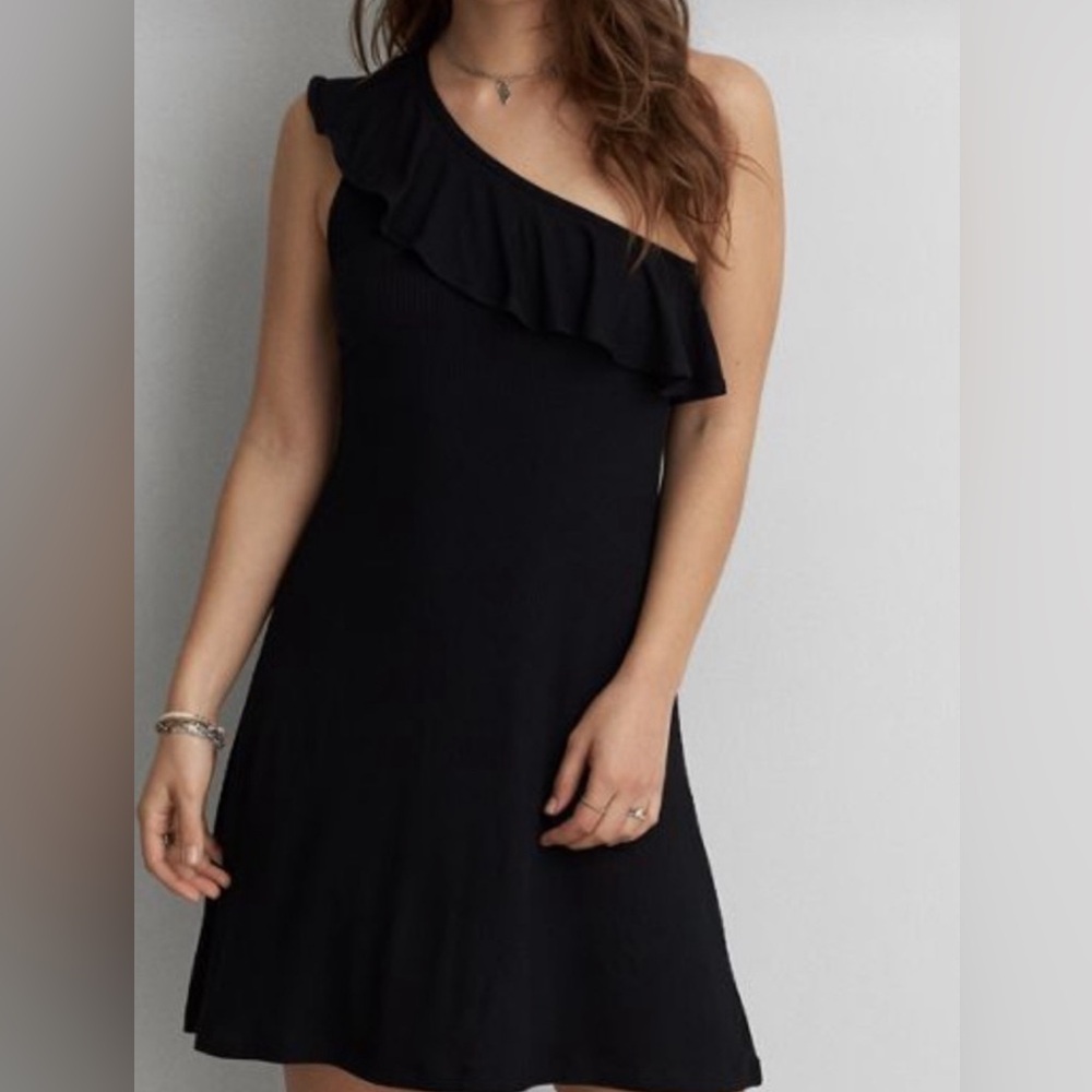 NWT AE One Shoulder Ribbed Dress